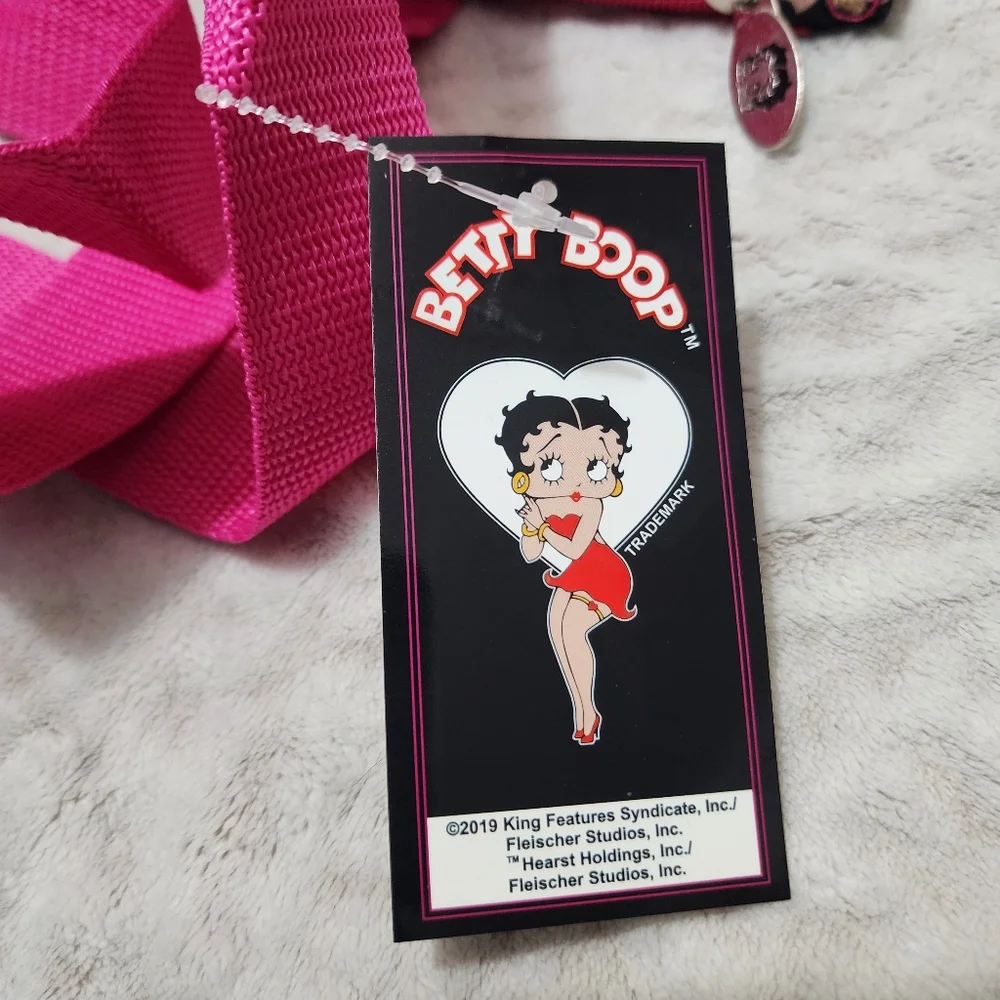 BETTY BOOP SHOULDER TOTE BAG WITH ATTACHED COIN PURSE, PINK